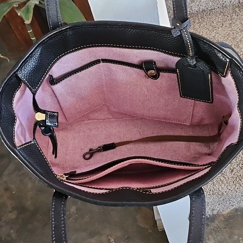 Dooney & Bourke Black Leather Tote - Picture 8 of 14